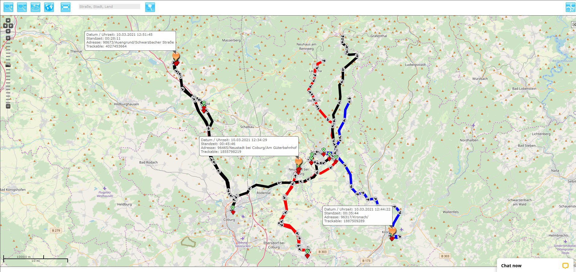 Webportal für GPS Blackbox